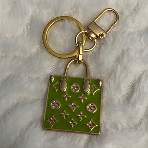 Authentic Louis Vuitton Charm on Unbranded Keychain Fob Purse Charm